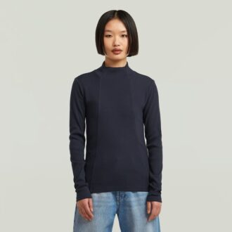 A-linjeformad smal t-shirt med mönster
