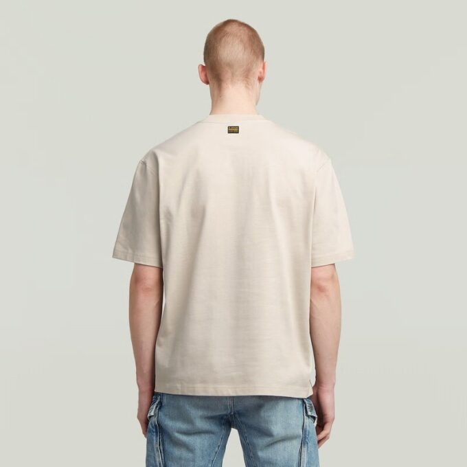A-linjeformad vävd mix-t-shirt med boxig passform
