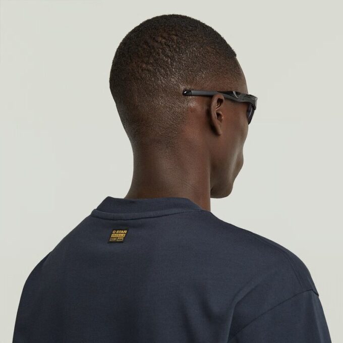 A-linjeformad vävd mix-t-shirt med boxig passform