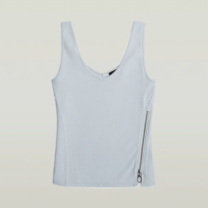 Asymmetriskt smalt linne med dragkedja Asymmetriskt smalt linne med dragkedja