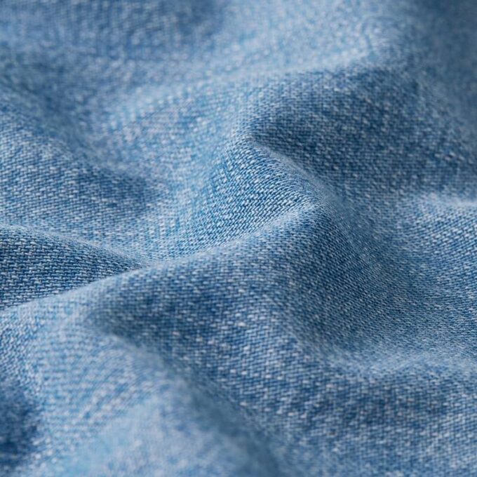 Avslappnad denimklänning med dragsko Avslappnad denimklänning med dragsko