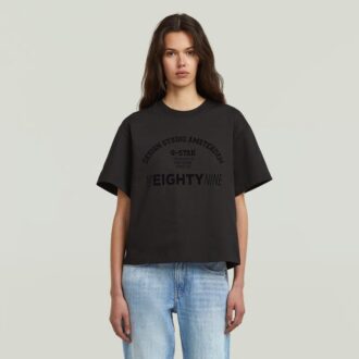Avslappnad t-shirt med flera mönster