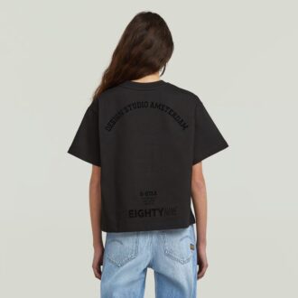 Avslappnad t-shirt med flera mönster