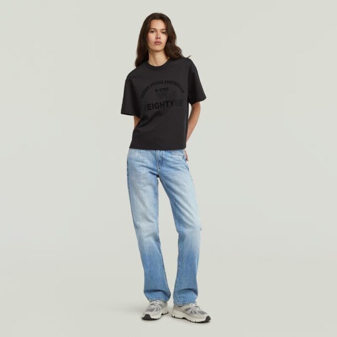 Avslappnad t-shirt med flera mönster Avslappnad t-shirt med flera mönster