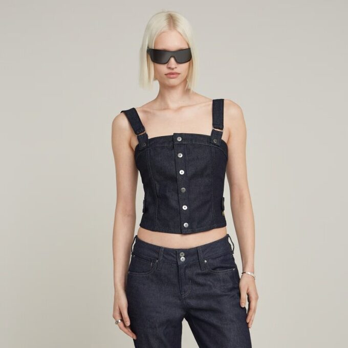 Bustier-topp med avtagbara axelband Bustier-topp med avtagbara axelband
