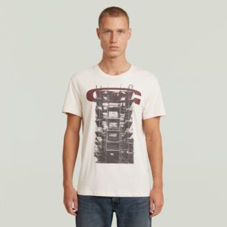 Byggnadsgrafik T-shirt