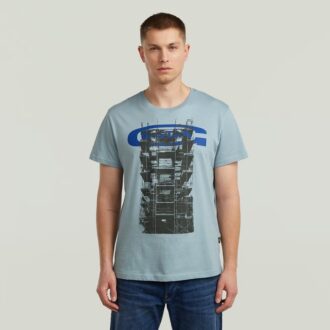 Byggnadsgrafik T-shirt