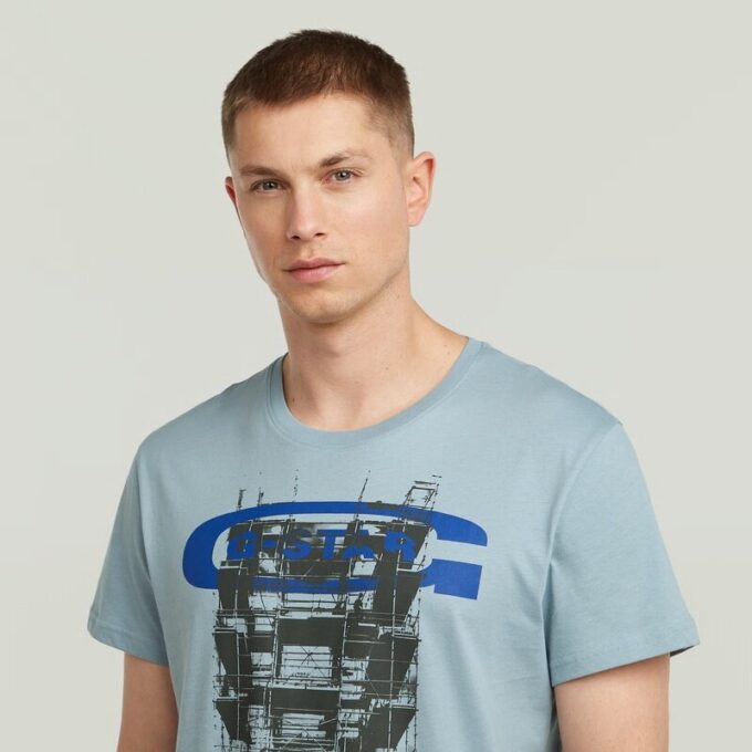 Byggnadsgrafik T-shirt