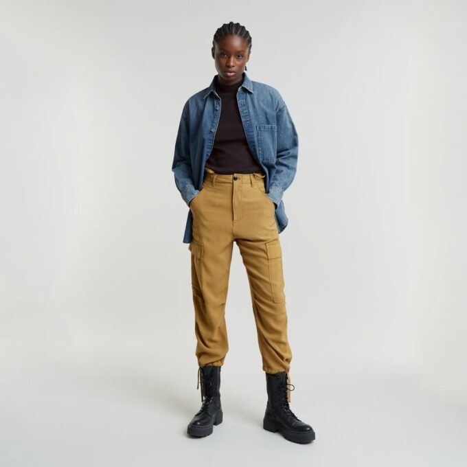 Cargo Cropped Dragsko Byxor Cargo Cropped Dragsko Byxor