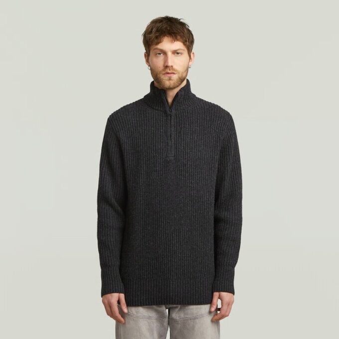 Essential Half Zip Stickad Essential Half Zip Stickad