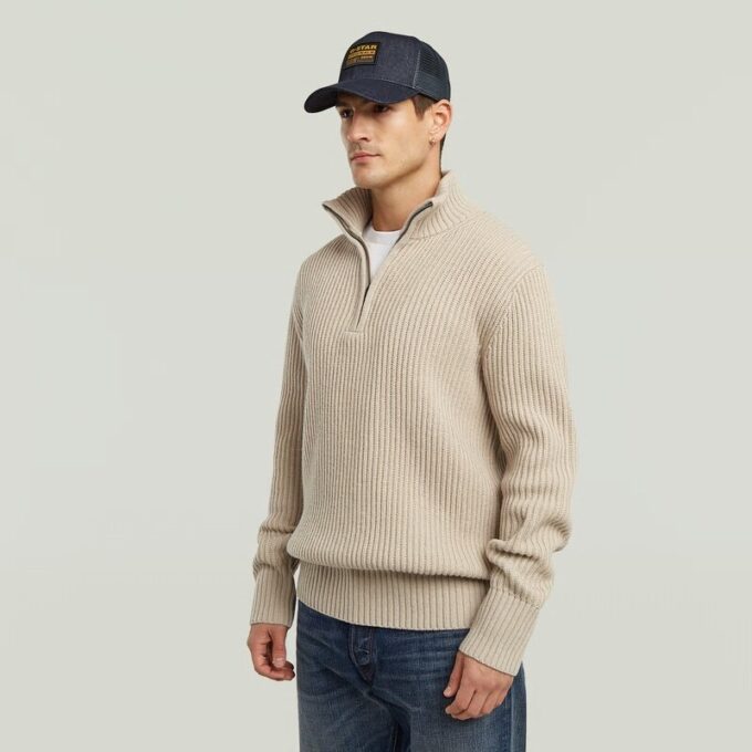 Essential Half Zip Stickad Essential Half Zip Stickad