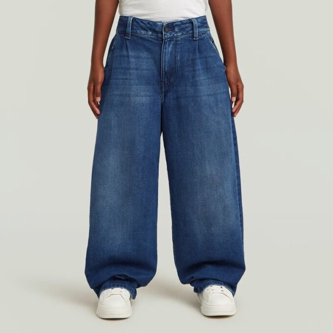 Flicka Plisserade Chino Lösa Jeans Med Toppar Flicka Plisserade Chino Lösa Jeans Med Toppar