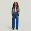 Flickjeans med hög lös passform och barrel utility-mönster Flickjeans med hög lös passform och barrel utility-mönster