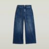 Flickjeans med hög lös passform och barrel utility-mönster Flickjeans med hög lös passform och barrel utility-mönster