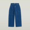 Flickjeans med hög lös passform och barrel utility-mönster Flickjeans med hög lös passform och barrel utility-mönster