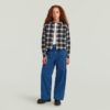 Flickjeans med hög lös passform och barrel utility-mönster Flickjeans med hög lös passform och barrel utility-mönster