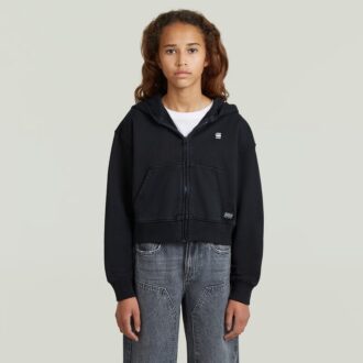 Flickor AR Hooded Zipp Cropped Cardigan
