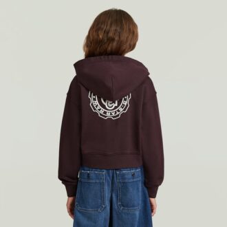 Flickor AR Hooded Zipp Cropped Cardigan