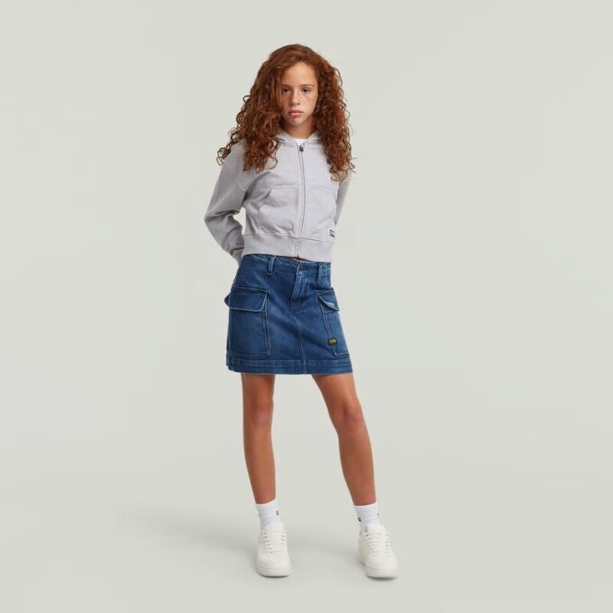 Flickor AR Hooded Zipp Cropped Cardigan Flickor AR Hooded Zipp Cropped Cardigan