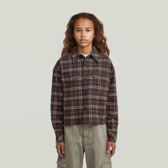 Flickor Beskuren T-shirt Med Fickor Flickor Beskuren T-shirt Med Fickor