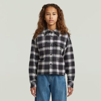 Flickor Beskuren T-shirt Med Fickor Flickor Beskuren T-shirt Med Fickor