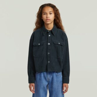 Flickor Beskuren T-shirt Med Fickor Flickor Beskuren T-shirt Med Fickor