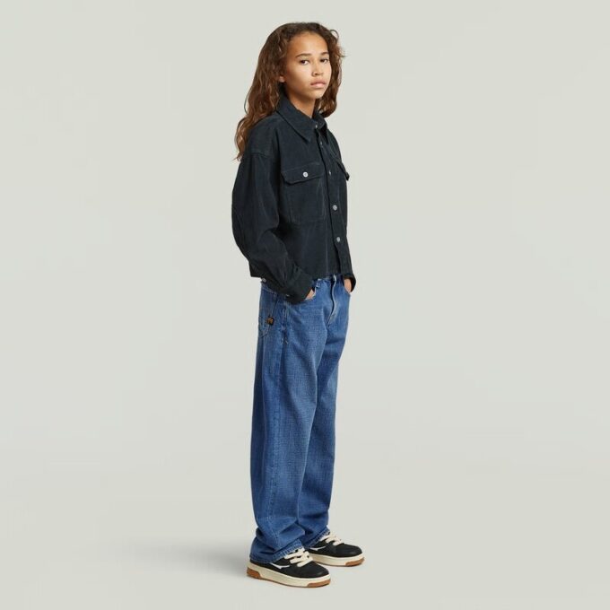 Flickor Beskuren T-shirt Med Fickor Flickor Beskuren T-shirt Med Fickor