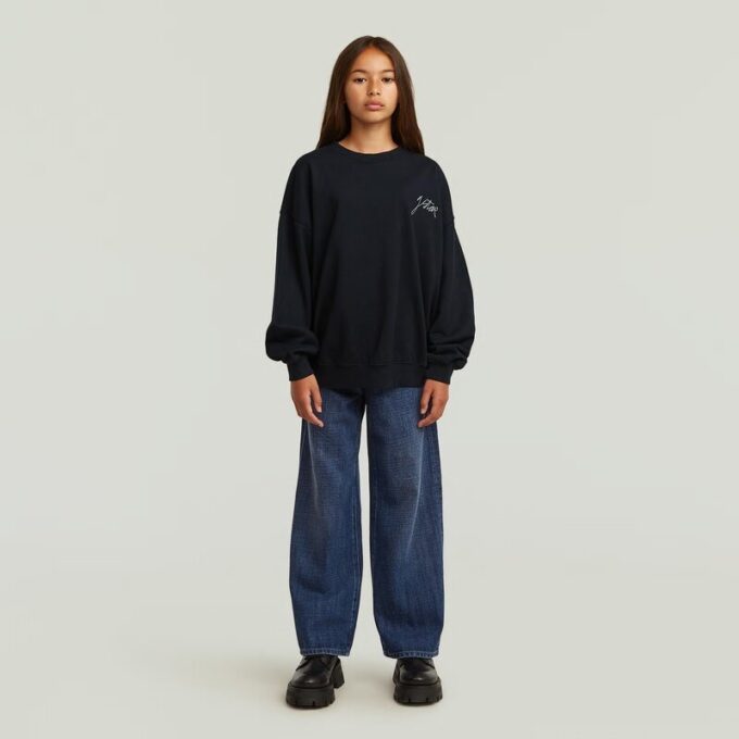 Flickor Crew Oversized Tröja Flickor Crew Oversized Tröja