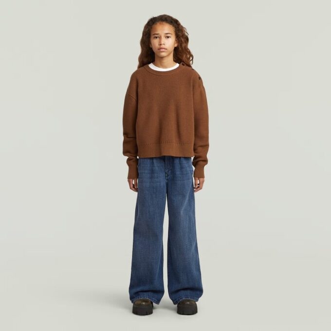 Flickor Icon Skater Chino High Loose Jeans