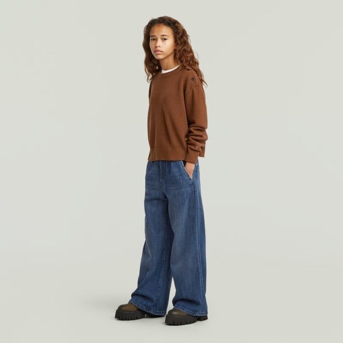 Flickor Icon Skater Chino High Loose Jeans