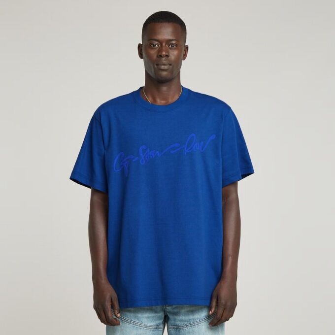 Flockad G-Script lös t-shirt Flockad G-Script lös t-shirt