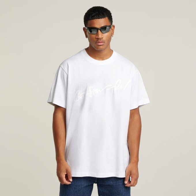Flockad G-Script lös t-shirt Flockad G-Script lös t-shirt