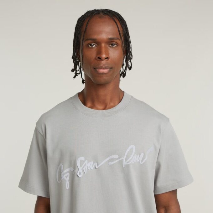 Flockad G-Script lös t-shirt Flockad G-Script lös t-shirt