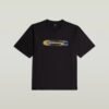 Färgskiftande Old Skool-logotyp Boxig t-shirt Färgskiftande Old Skool-logotyp Boxig t-shirt
