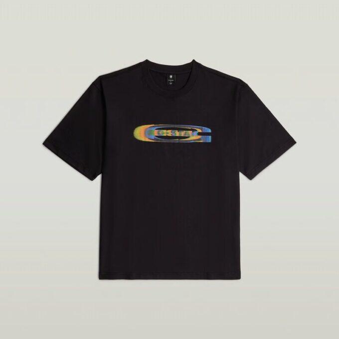 Färgskiftande Old Skool-logotyp Boxig t-shirt Färgskiftande Old Skool-logotyp Boxig t-shirt