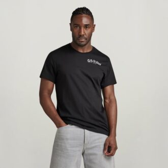 Grafisk ribbad t-shirt