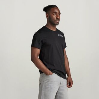 Grafisk ribbad t-shirt