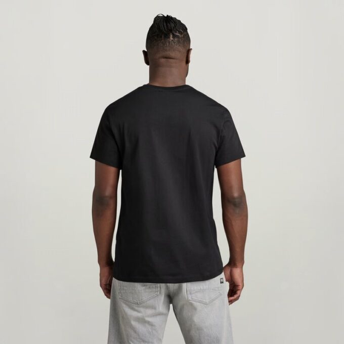 Grafisk ribbad t-shirt