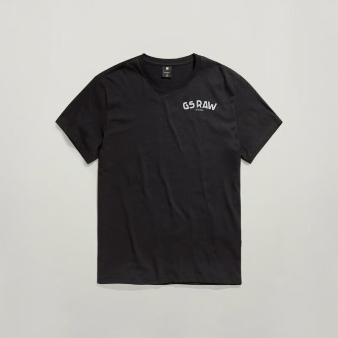 Grafisk ribbad t-shirt