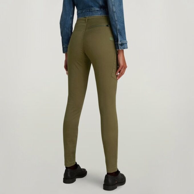 Höga G-formade Cargo Skinny Byxor