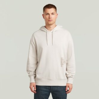 Hoodie med grafisk baksida