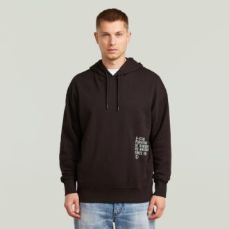 Hoodie med grafisk baksida
