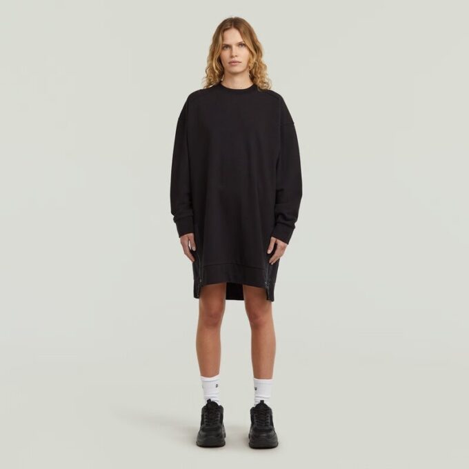 Klänning med dragkedja i bikerstil Klänning med dragkedja i bikerstil