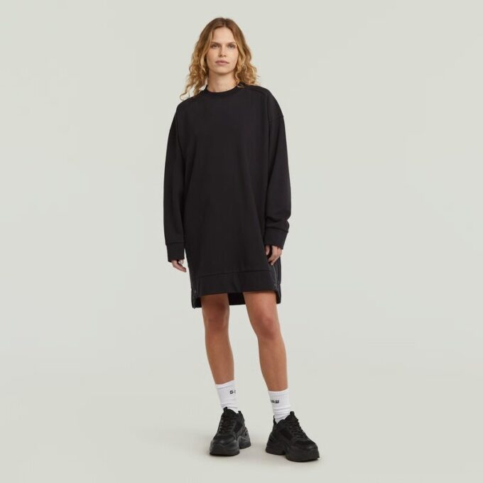 Klänning med dragkedja i bikerstil Klänning med dragkedja i bikerstil