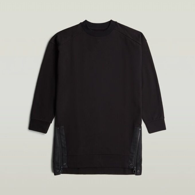 Klänning med dragkedja i bikerstil Klänning med dragkedja i bikerstil