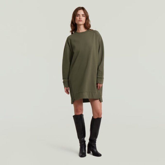 Klänning med dragkedja i bikerstil Klänning med dragkedja i bikerstil