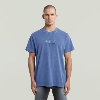 Löst T-shirt med flerfärgad logotyp