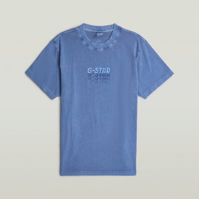 Löst T-shirt med flerfärgad logotyp