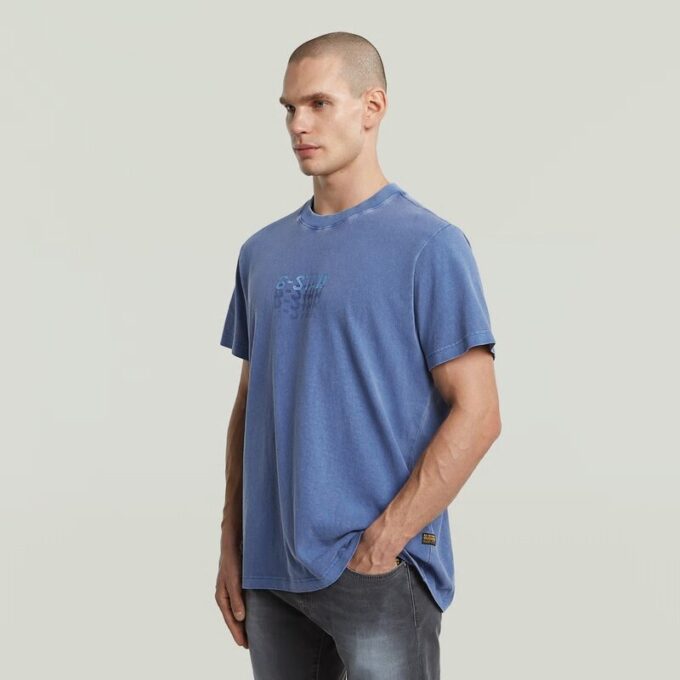 Löst T-shirt med flerfärgad logotyp