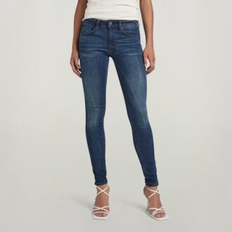 Midge Dragkedja Mellanhöga Skinny Jeans